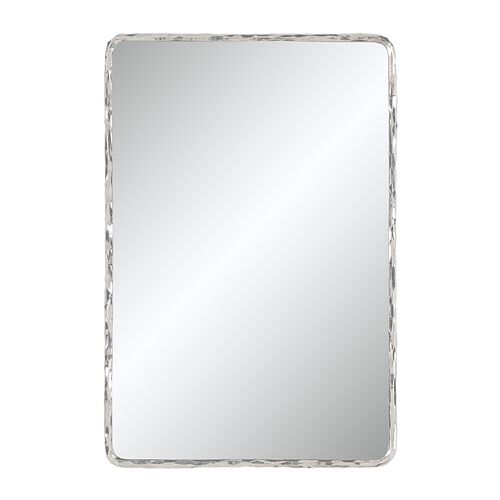 Pollin Cast Aluminum Wall Mirror, Grey Pollin Cast Aluminum Wall Mirror, Grey