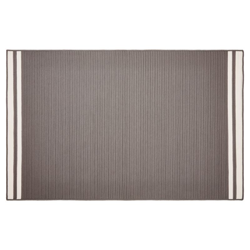 Northport Outdoor Rug, Gray/White