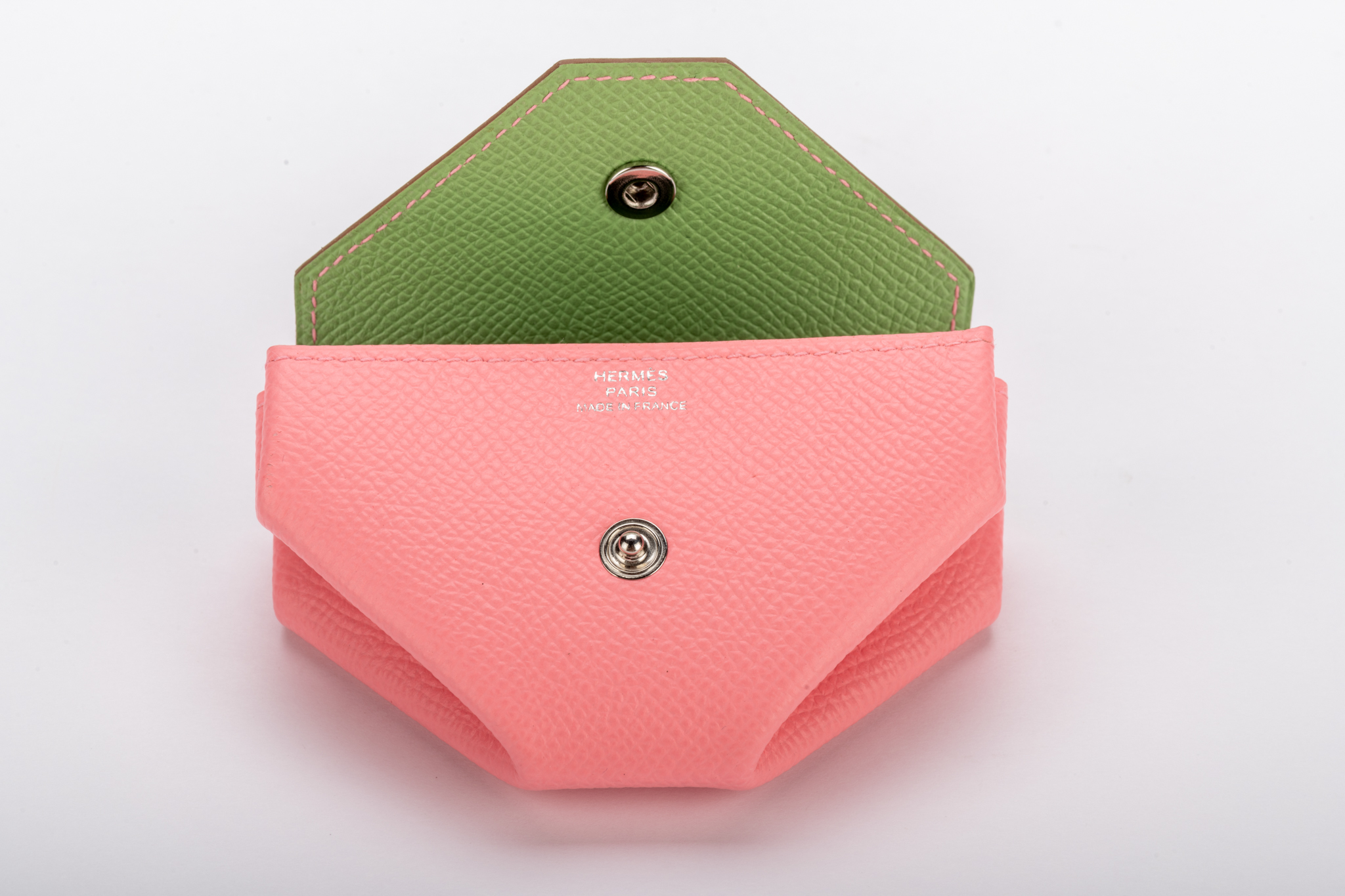 Hermes Verso Pink Green Coin Case BNIB - Vintage Lux