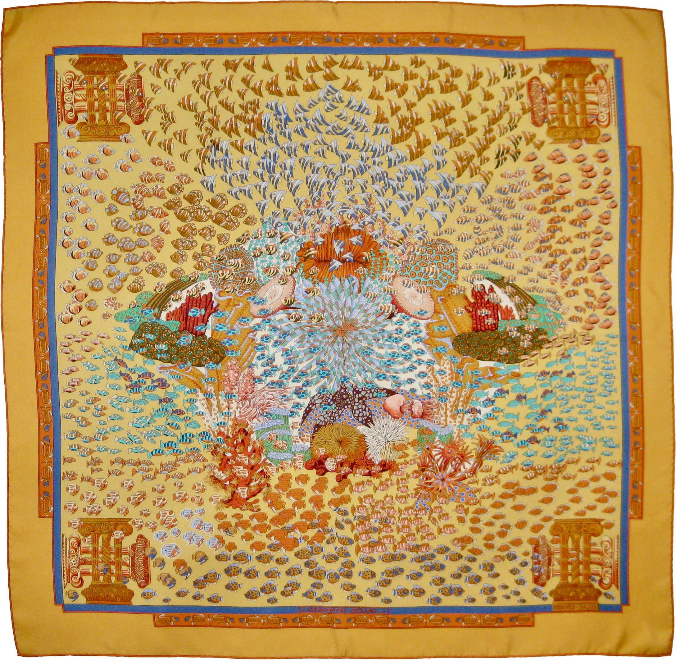 Hermes Rencontre Oceane Scarf with Box~P77657775