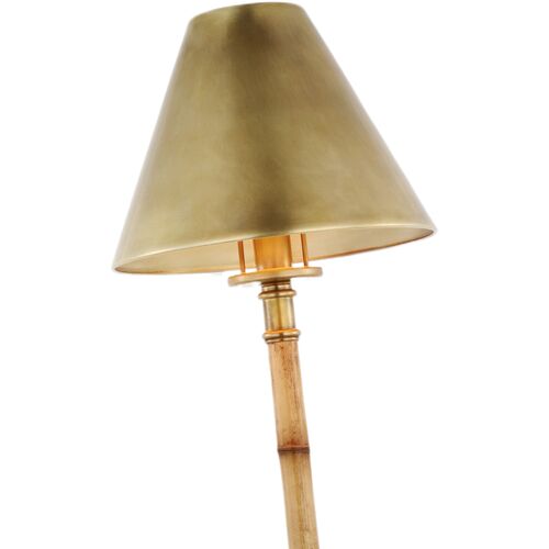 Dalfern Waxed Bamboo Petite Reading Floor Lamp