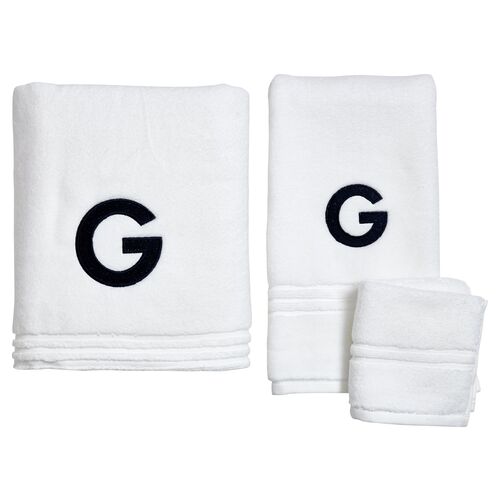 Sullivan Monogram Bath Towel Set, Navy~P77619649