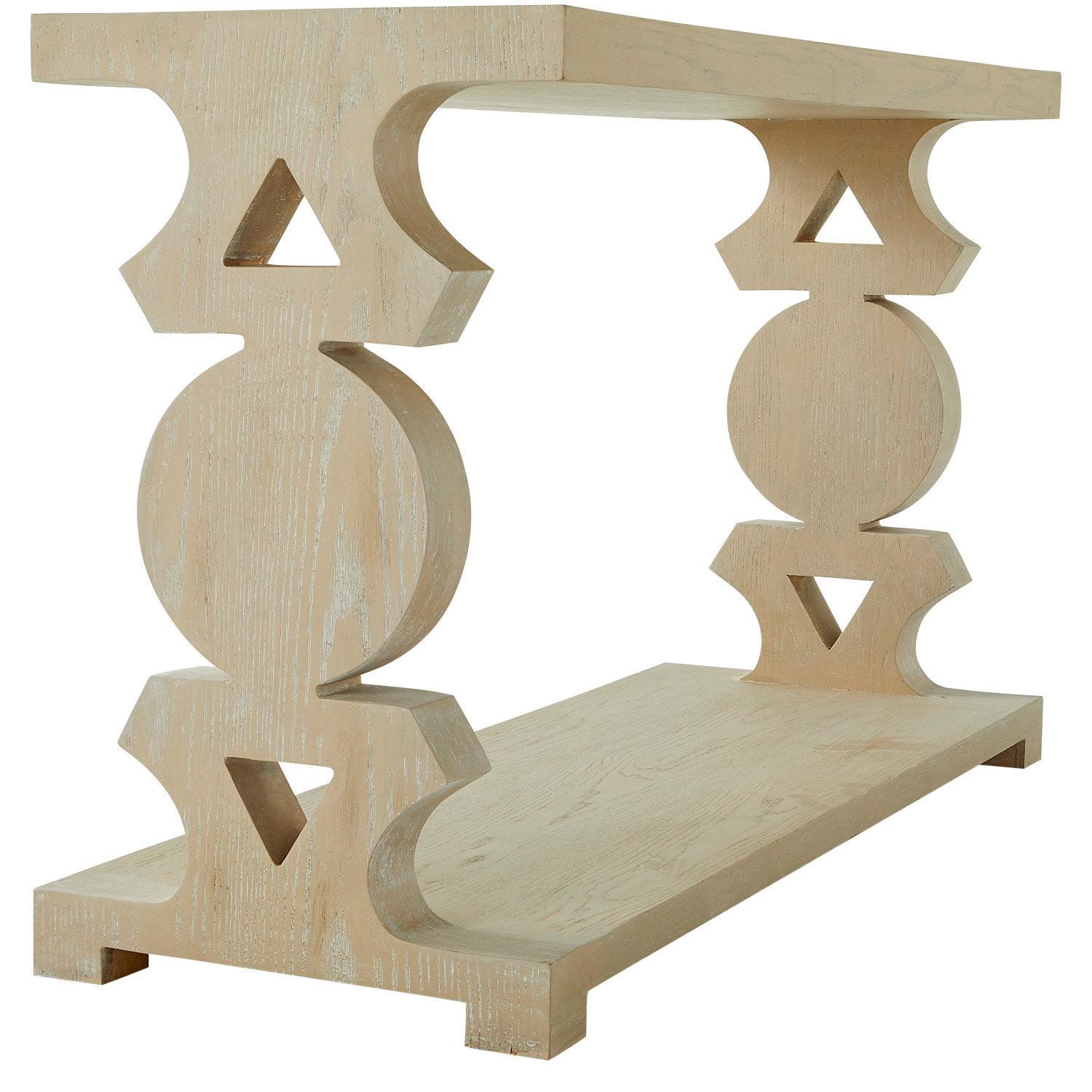 Bloomsbury Geometric Console Table, Natural