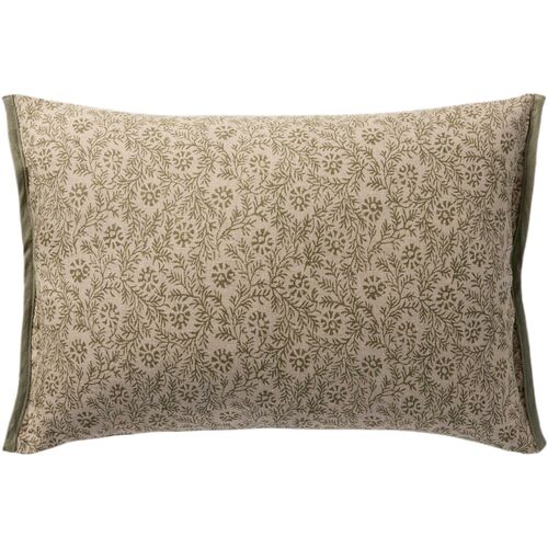 Miravo Floral 13"x21" Linen Lumbar Pillow, Green Miravo Floral 13"x21" Linen Lumbar Pillow, Green
