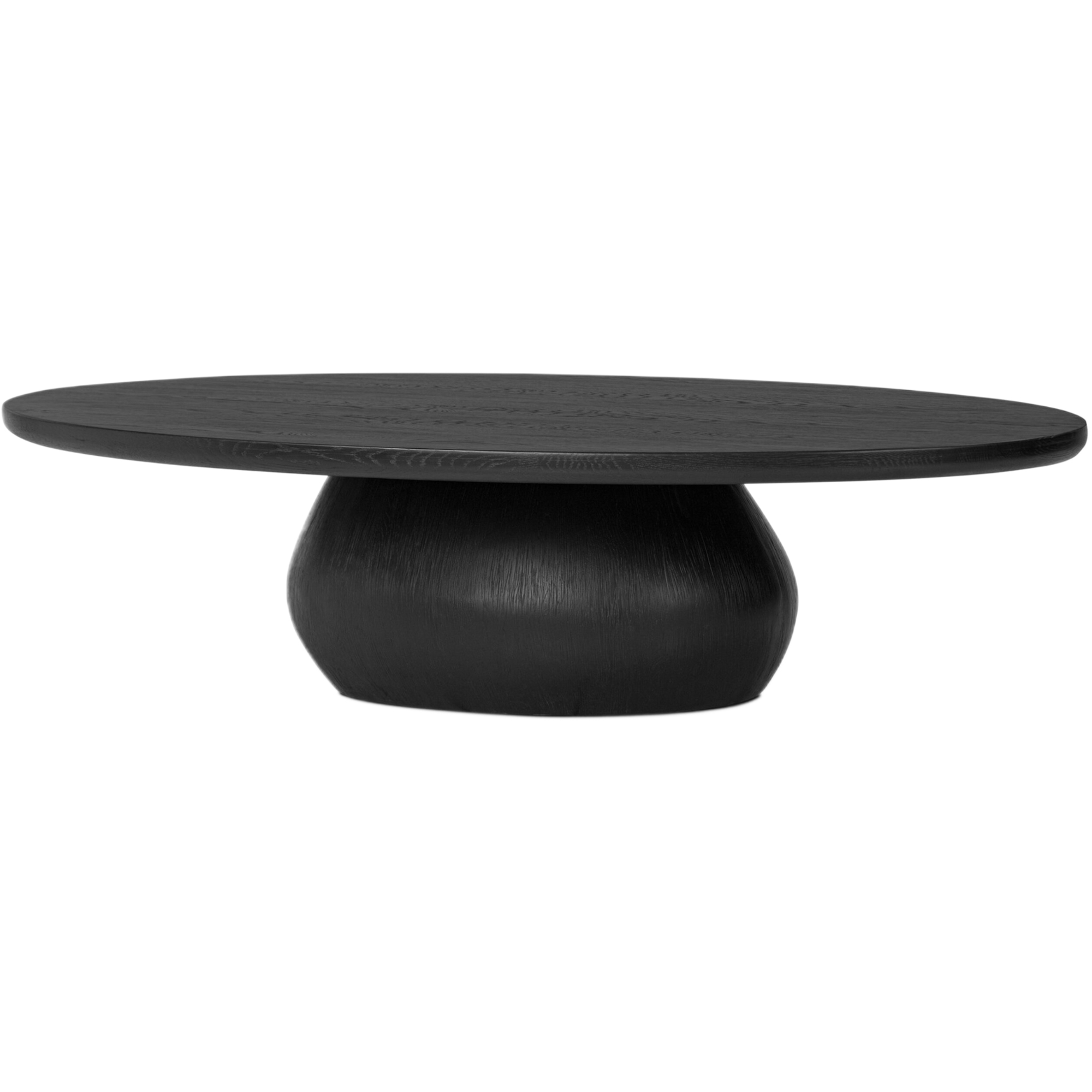 Zephyla Oval Coffee Table, Worn Black
