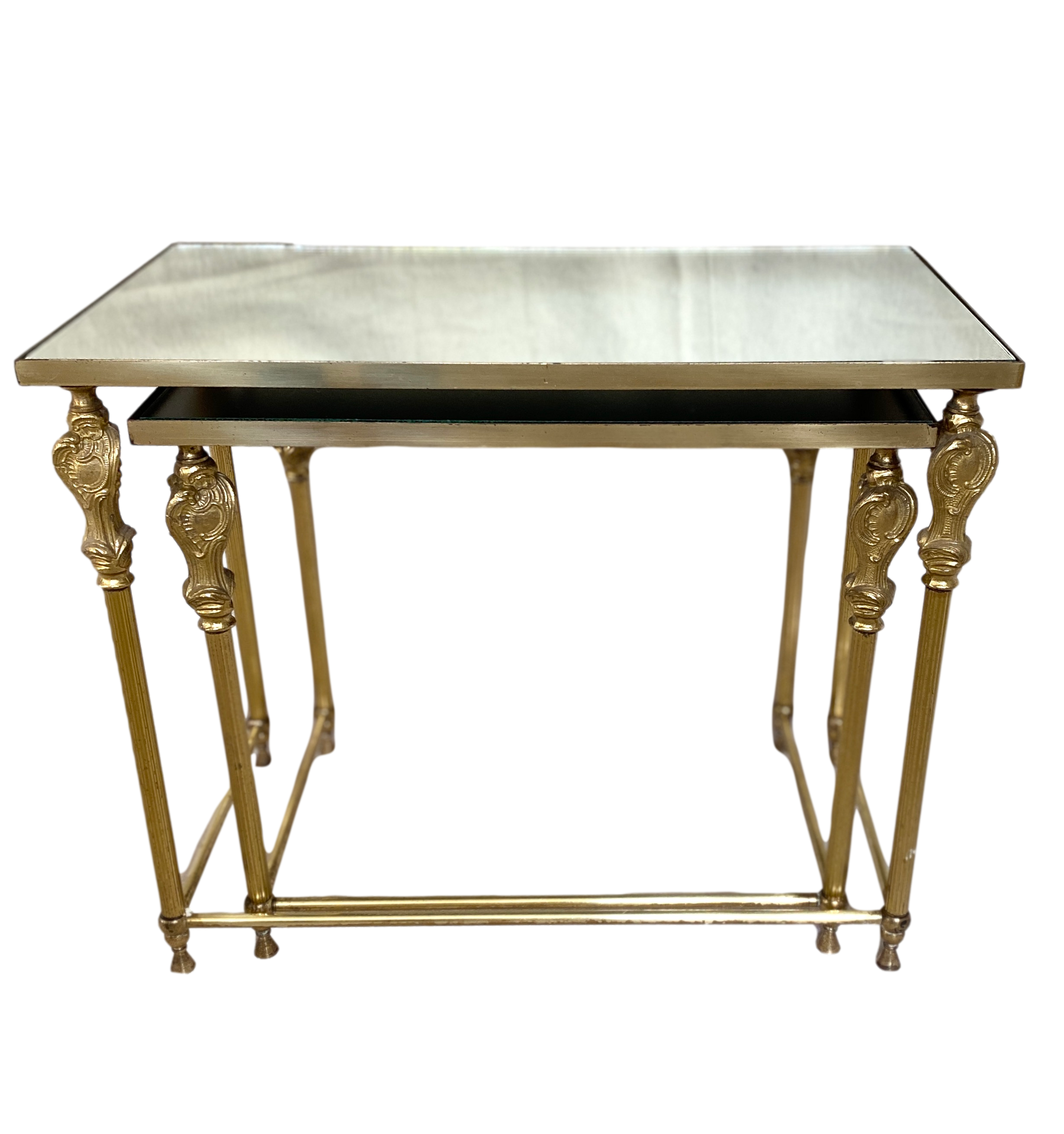 Vintage French Brass Nesting Tables/Pair~P77672428