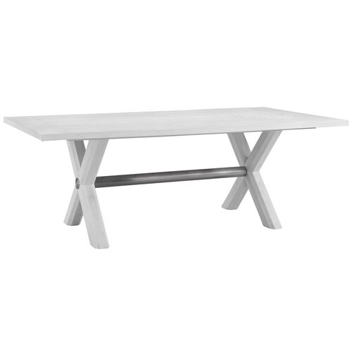 Cairo X-Base 84' Rectangular Dining Table, White Cairo X-Base 84' Rectangular Dining Table, White