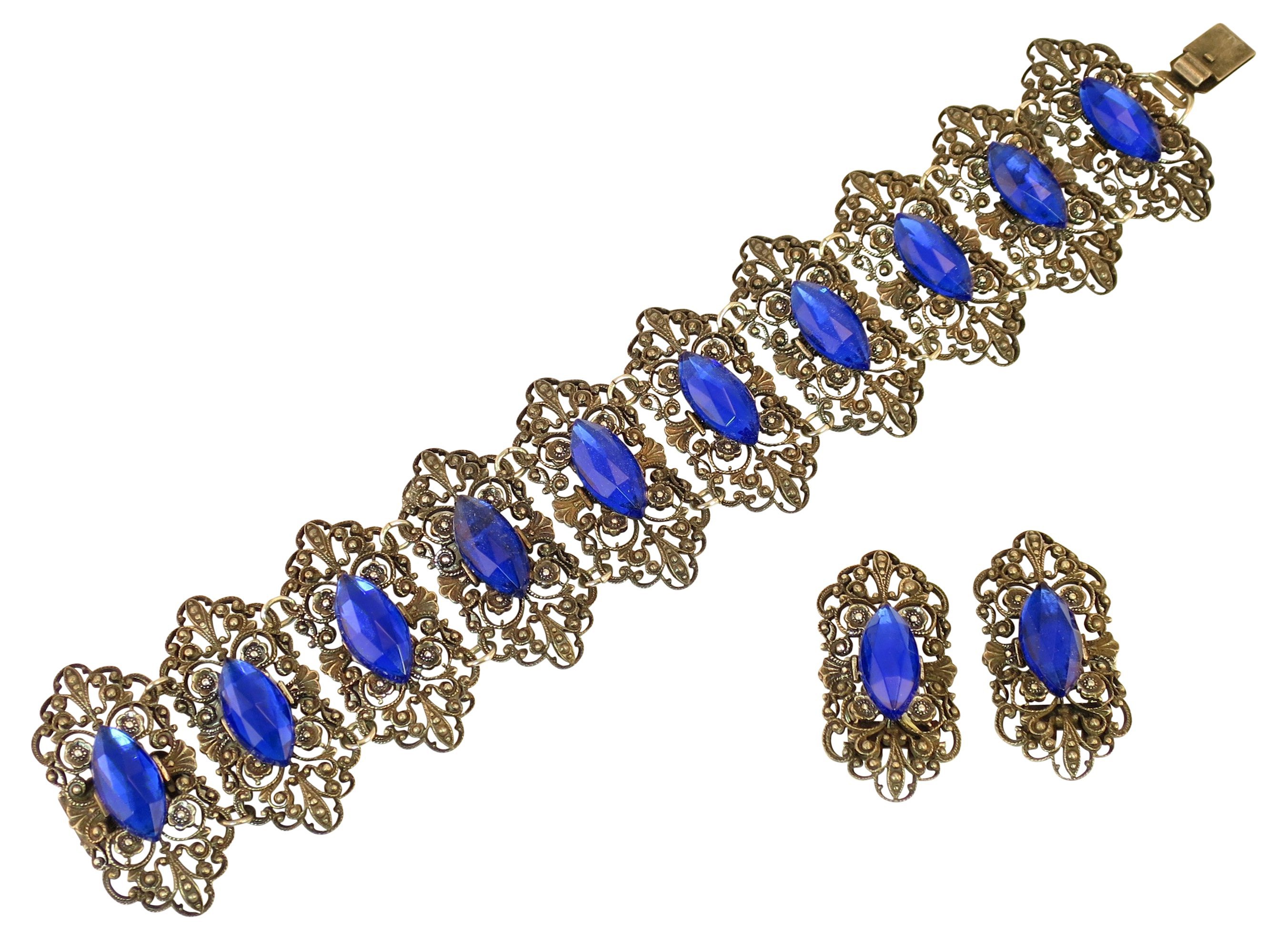 Edwardian Vauxhall Glass Bracelet Set~P77367318