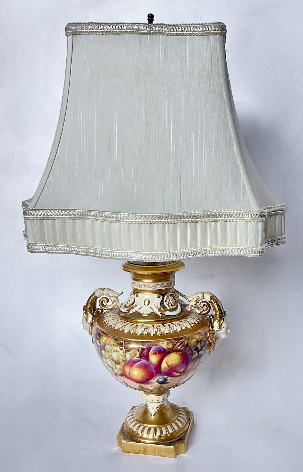 Royal Worcester Fruit/Caryatid Urn Lamp~P77687739