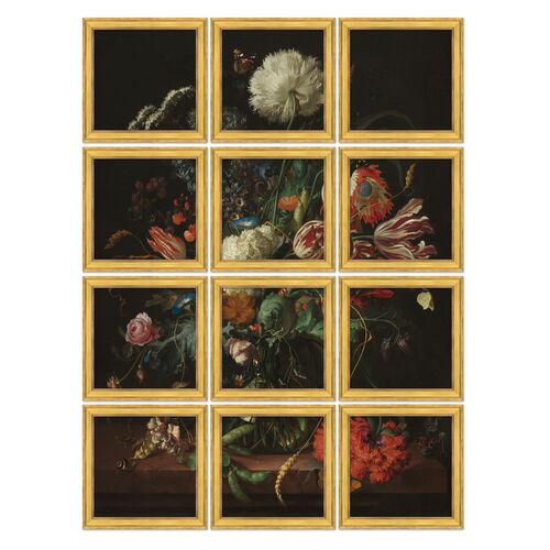 S/12, Detailed Flower Bouquet Polyptych~P77516395