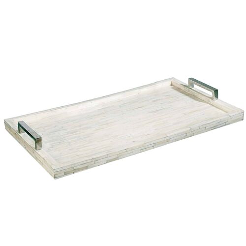 White Bone and Nickel Tray