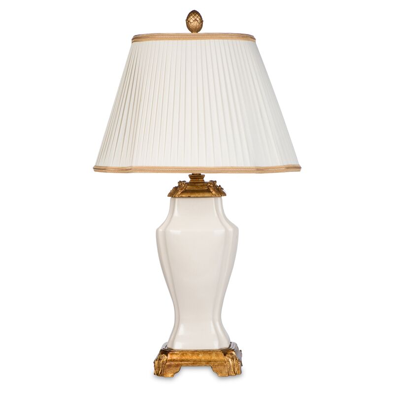 Haven Table Lamp, Cream/Gold