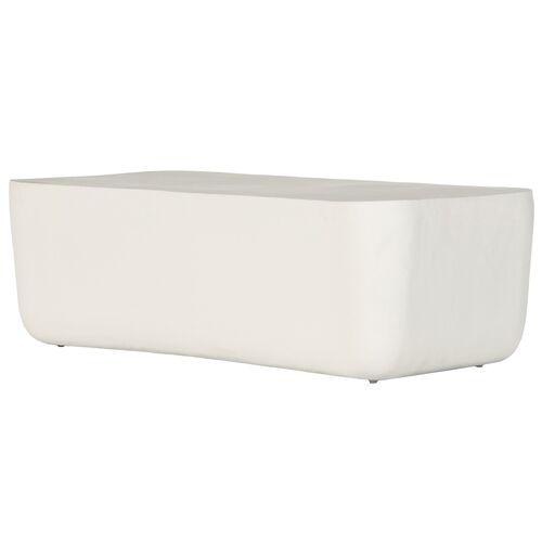 Veronica Outdoor Aluminum Rectangular Coffee Table