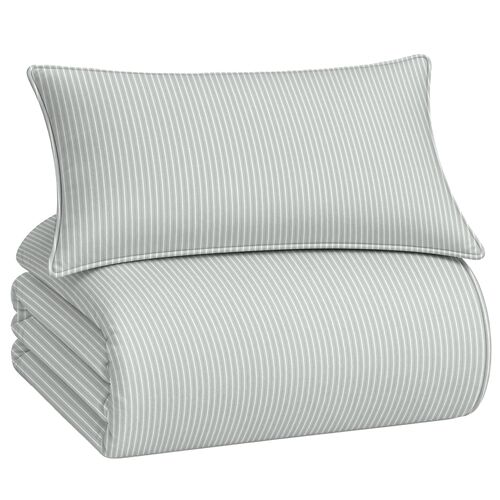 Theron Stripe Duvet Cover & Sham Set Theron Stripe Duvet Cover & Sham Set