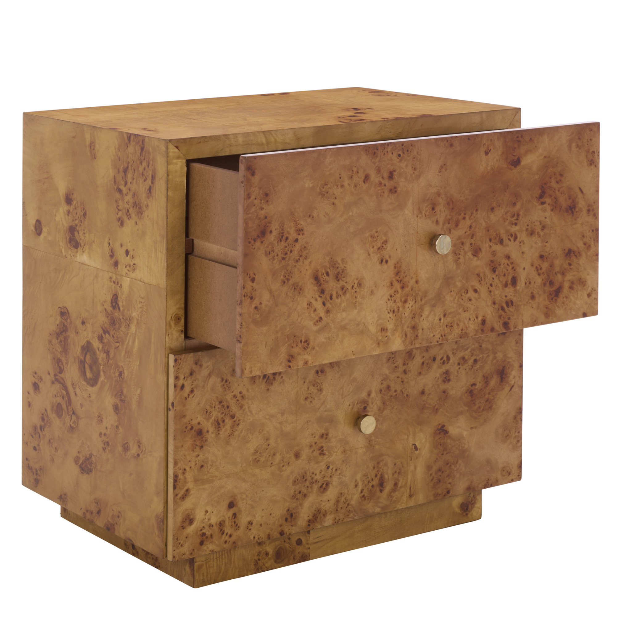 Darvella 2-Drawer Burlwood Nightstand, Natural | One Kings Lane