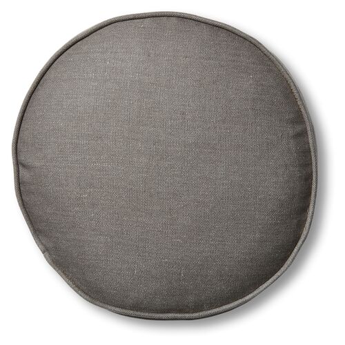 Claire 16x16 Disc Pillow, Charcoal Linen~P77483509