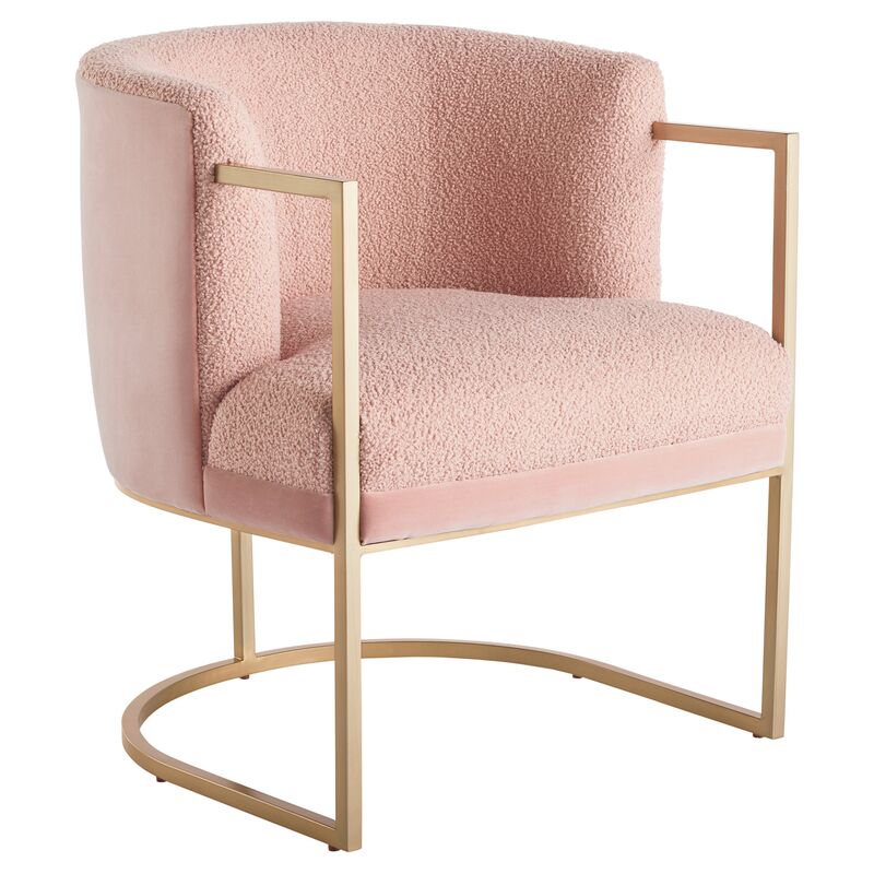 Cali Accent Chair, Soft Gold Metal