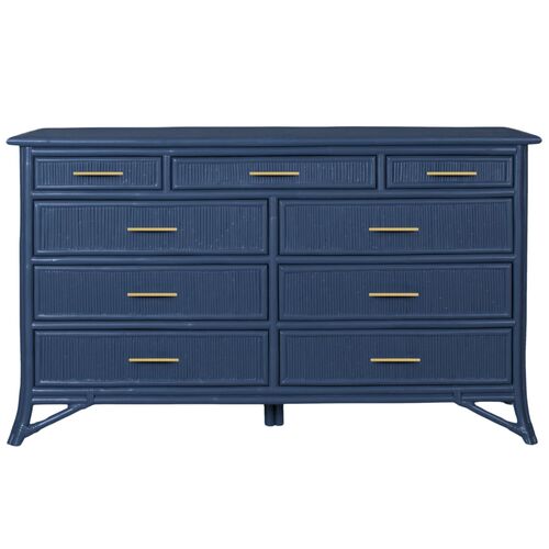 Pencil Rattan 9-Drawer Dresser