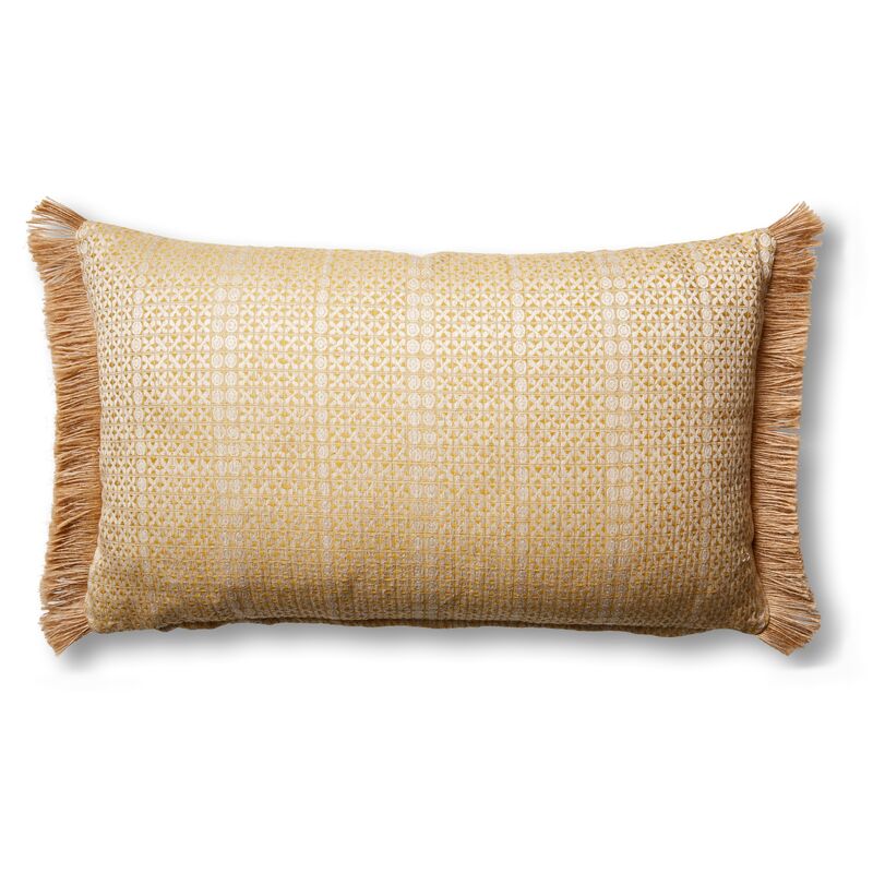 Basia 12x20 Lumbar Pillow, Soleil/Natural