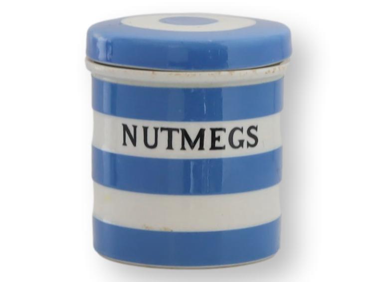 T.G. Green Cornishware "Nutmegs" Jar~P77689067