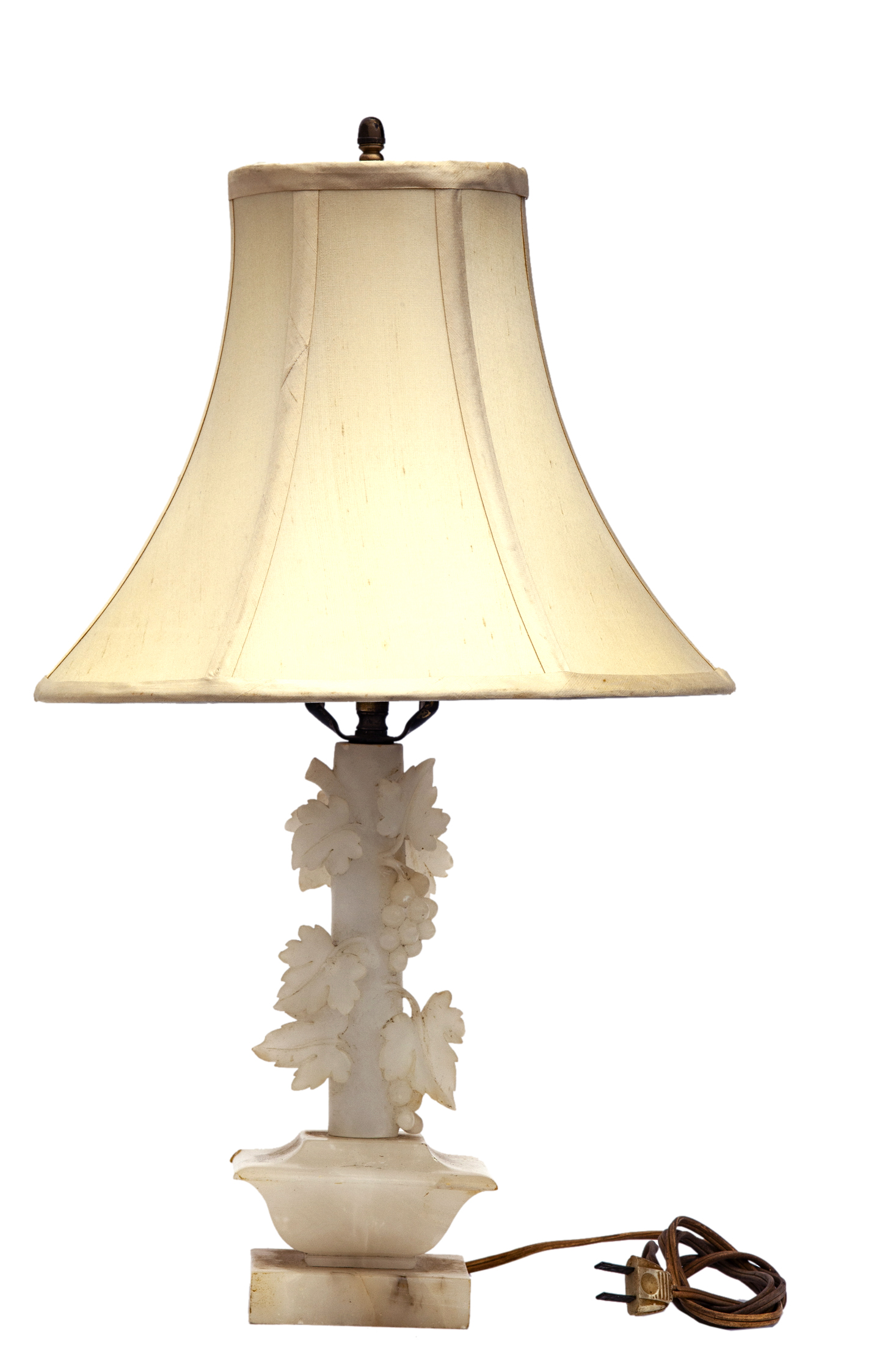 Carved Quartz Lamp w/Shade~P77668993