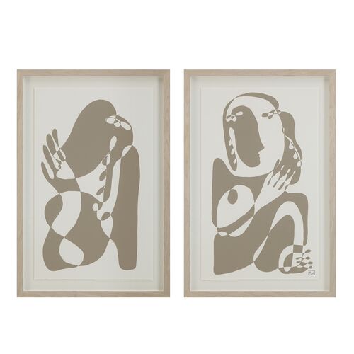 Mythic Curve Diptych Painting, 36.1" x 24.1" Mythic Curve Diptych Painting, 36.1" x 24.1"