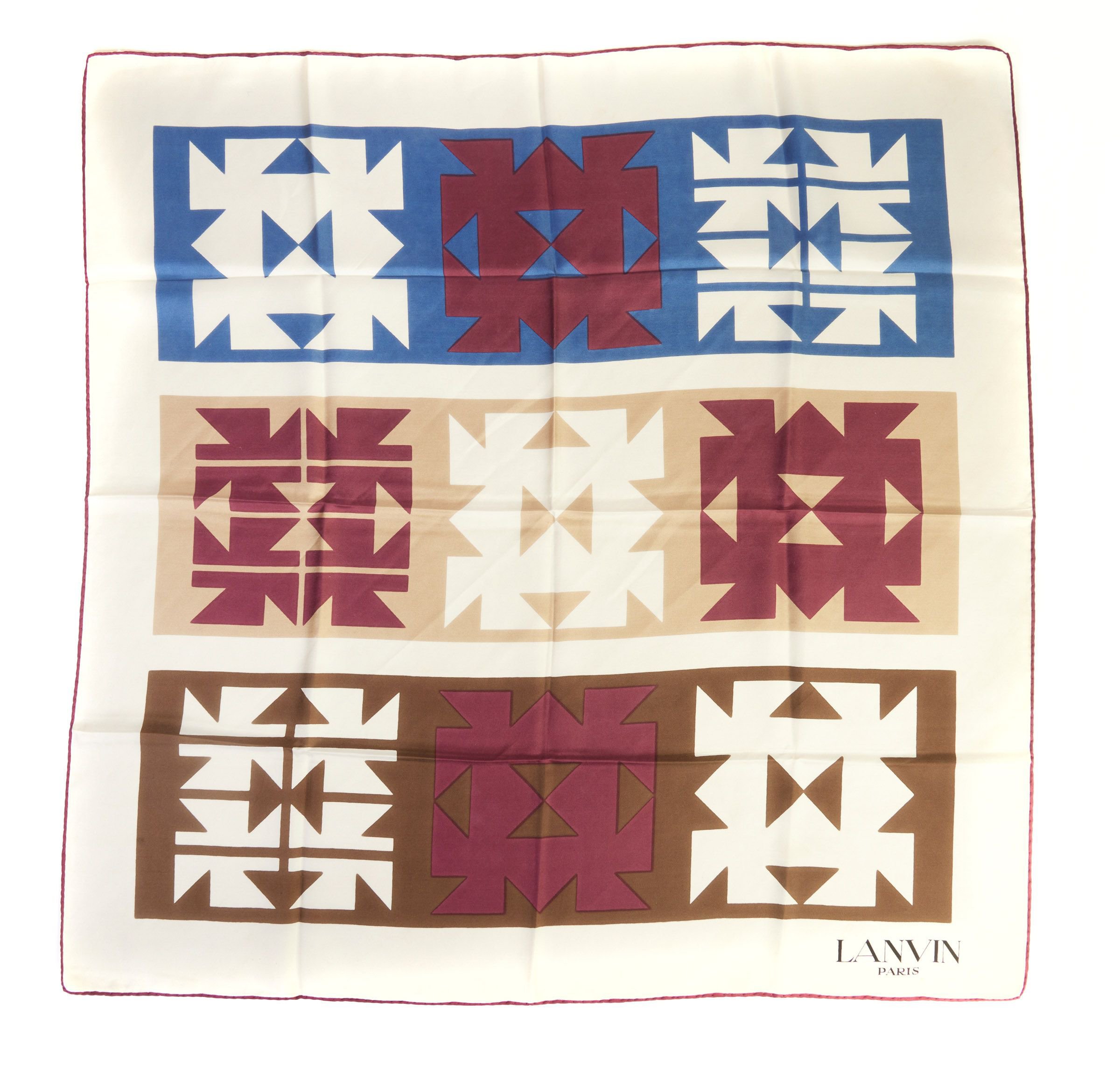 Lanvin Vintage Silk Geometric Scarf~P77616782