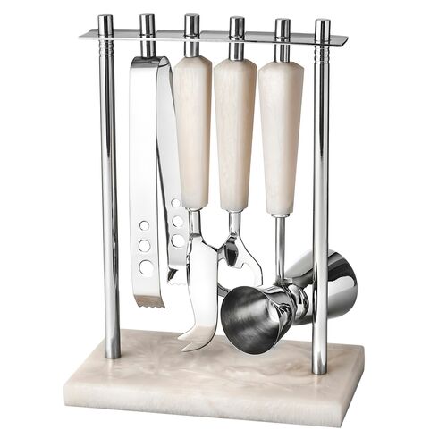 Bali Barware Set, Matte White