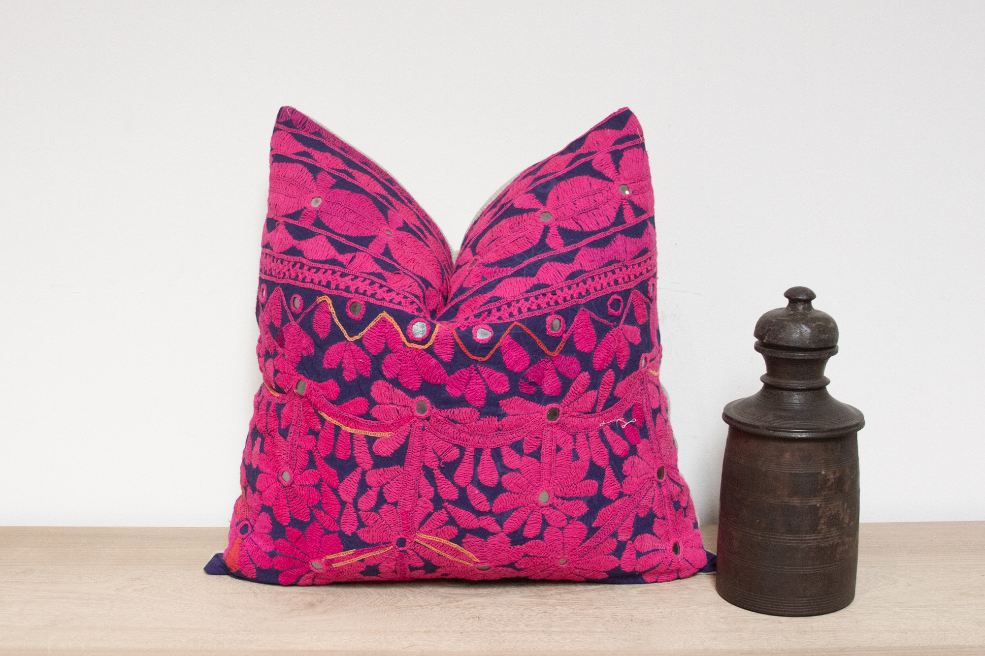 Alya Embroidered Floral Pillow~P77682001