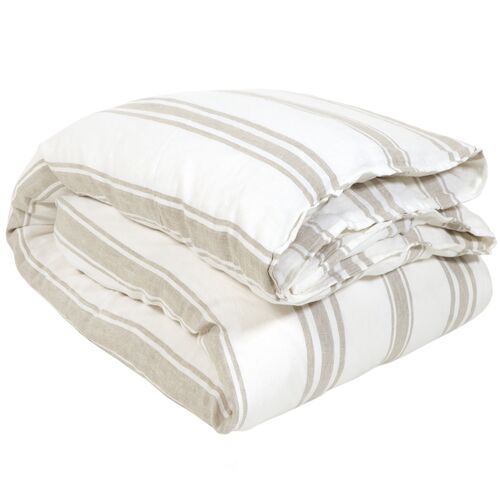 Jackson Duvet, White/Natural