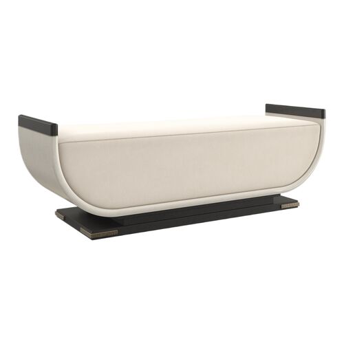Velinda Bench, Ivory/Charred Bark/Brushed Gold Velinda Bench, Ivory/Charred Bark/Brushed Gold