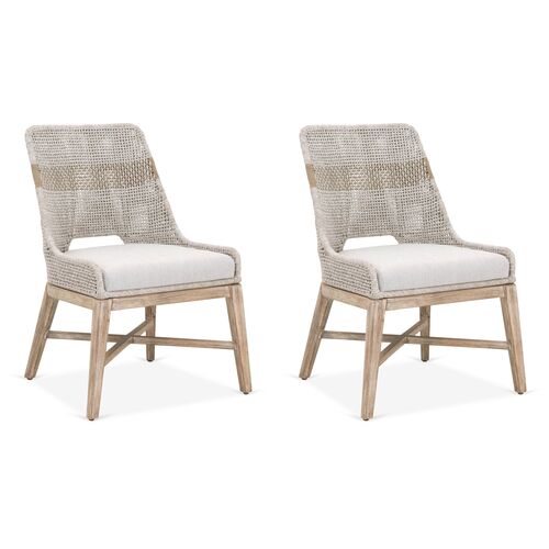S/2 Arras Side Chairs, Taupe/Pumice~P77488078