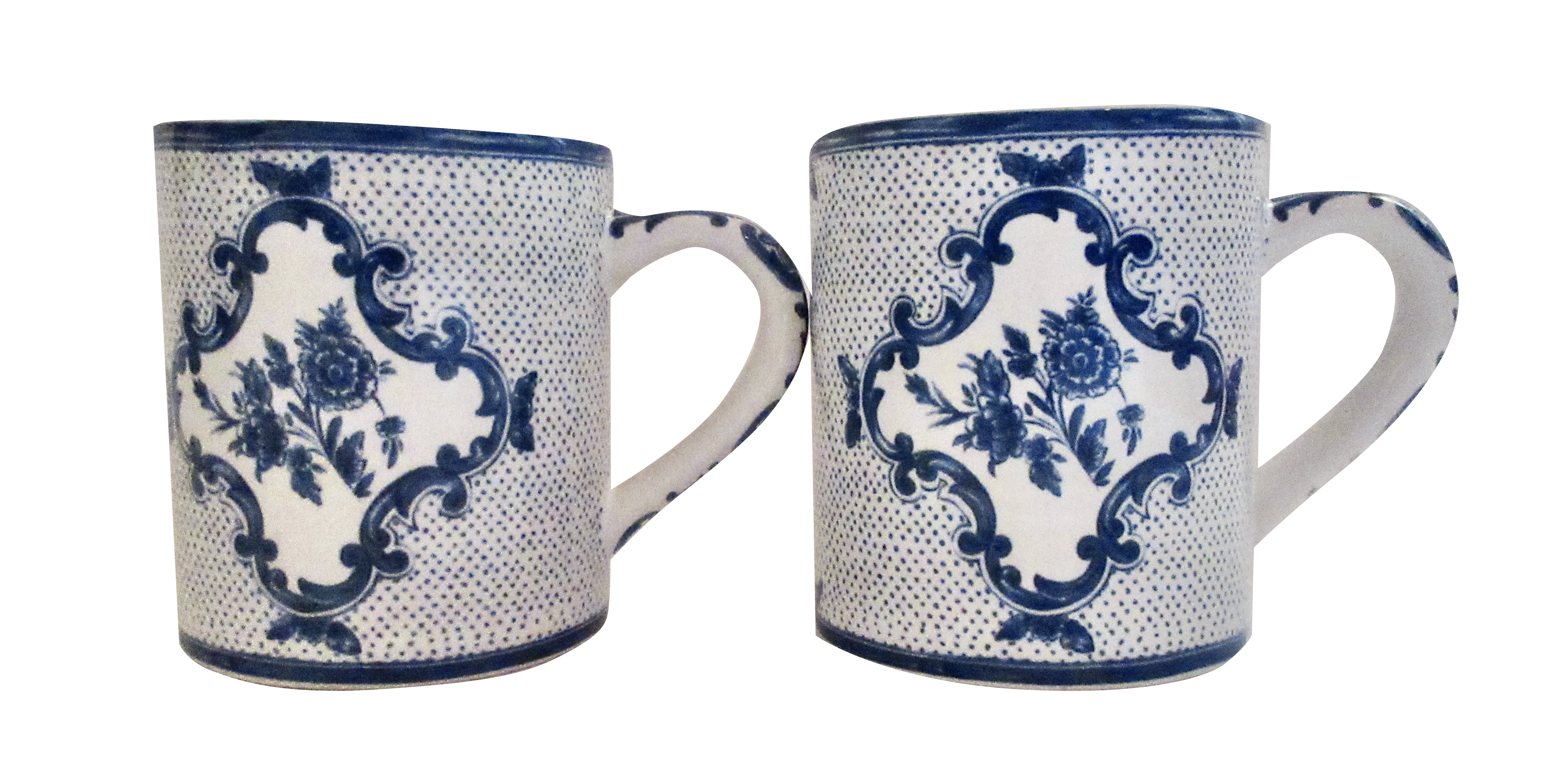Tiffany & Co. Delft Mugs, Pair