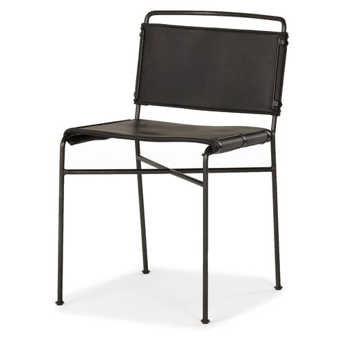 Jackson Dining Chair, Distressed Black~P77600028