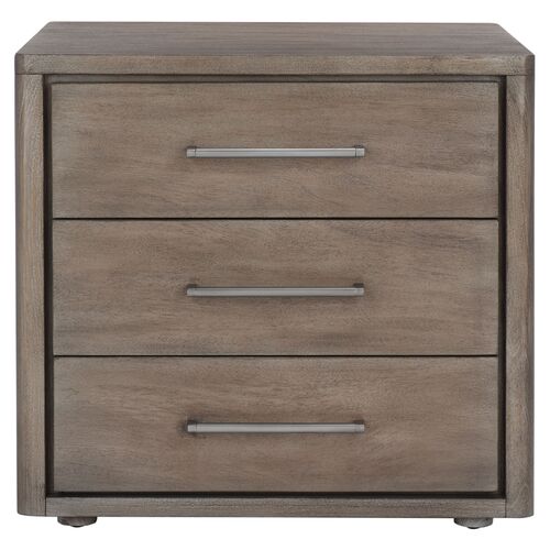 Kassandris 3-Drawer Wood Nightstand