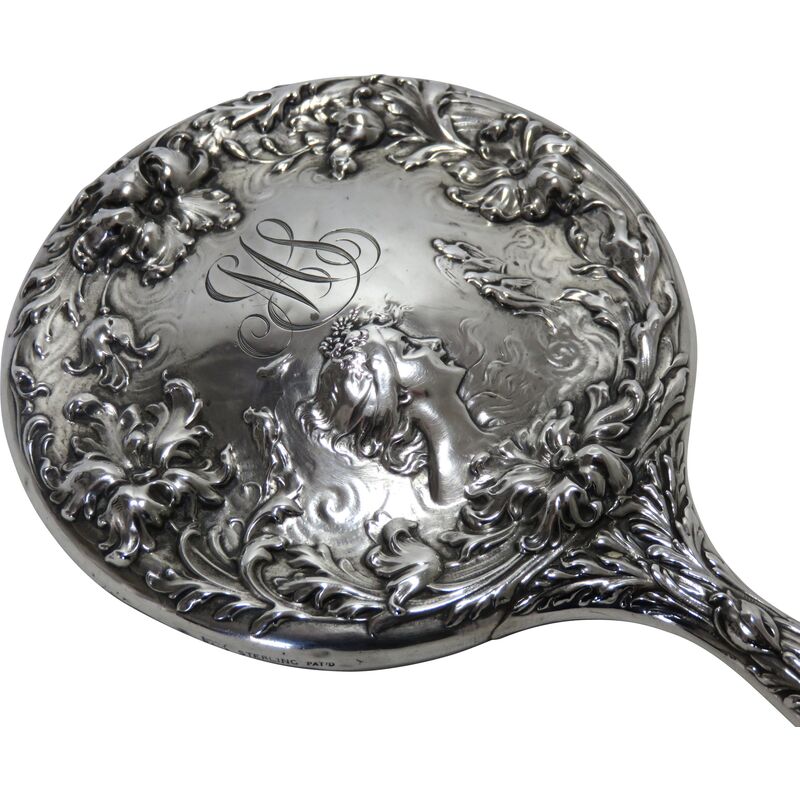 Rose Victoria - Antique Sterling Silver Hand Mirror | One Kings Lane