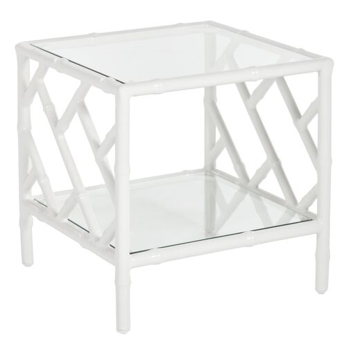 Kit Chippendale Side Table, White~P77601848