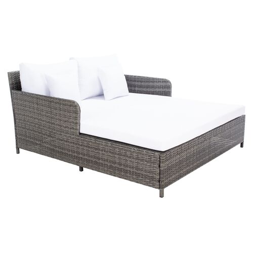 Callipso Outdoor Daybed, Grey/White~P77647872
