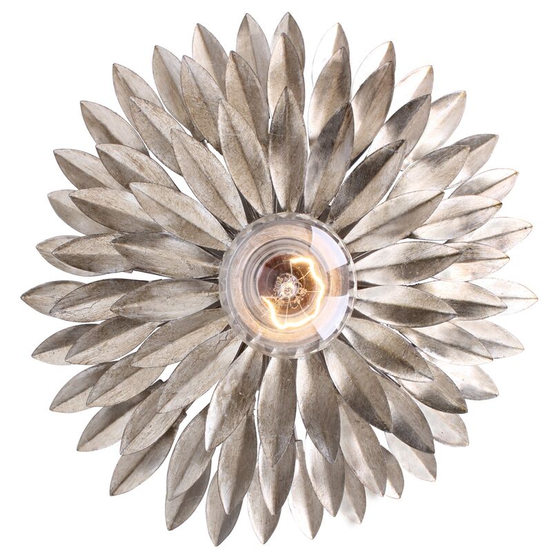 Broche 1-Light Wall Sconce, Silver