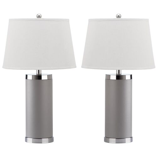S/2 Column Table Lamps, Gray~P46316288