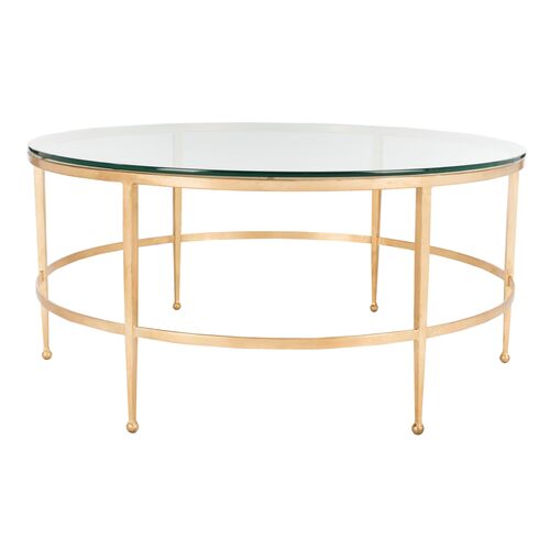 Evelyn Coffee Table - Gold - Clear
