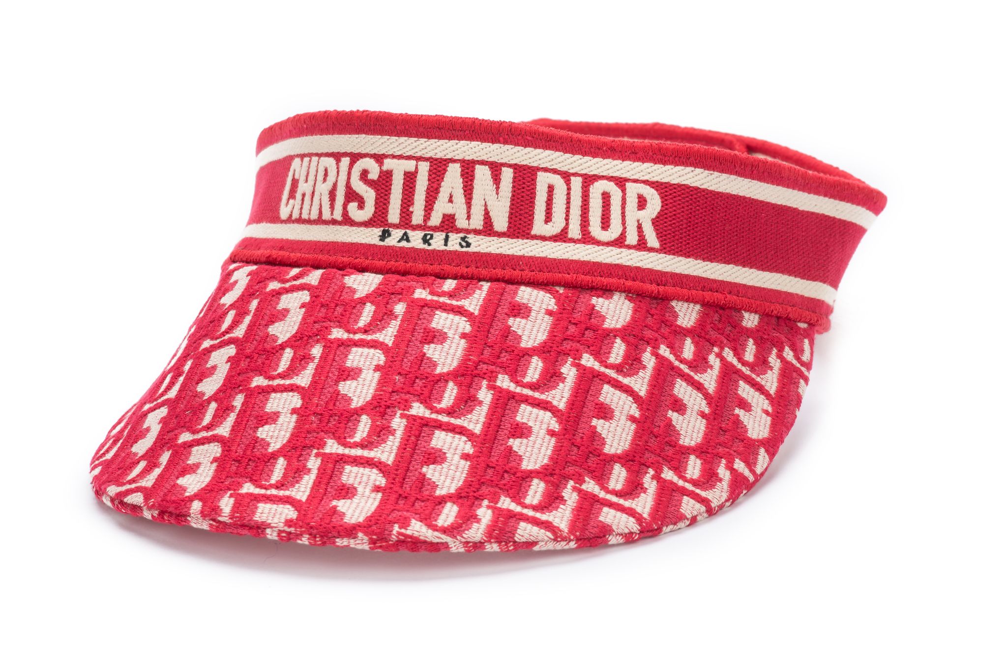 Christian Dior Oblique Visor Red New~P77666517