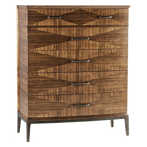 Avallon 6-Drawer Bookmatched Tall Dresser, Toulouse Walnut Avallon 6-Drawer Bookmatched Tall Dresser, Toulouse Walnut