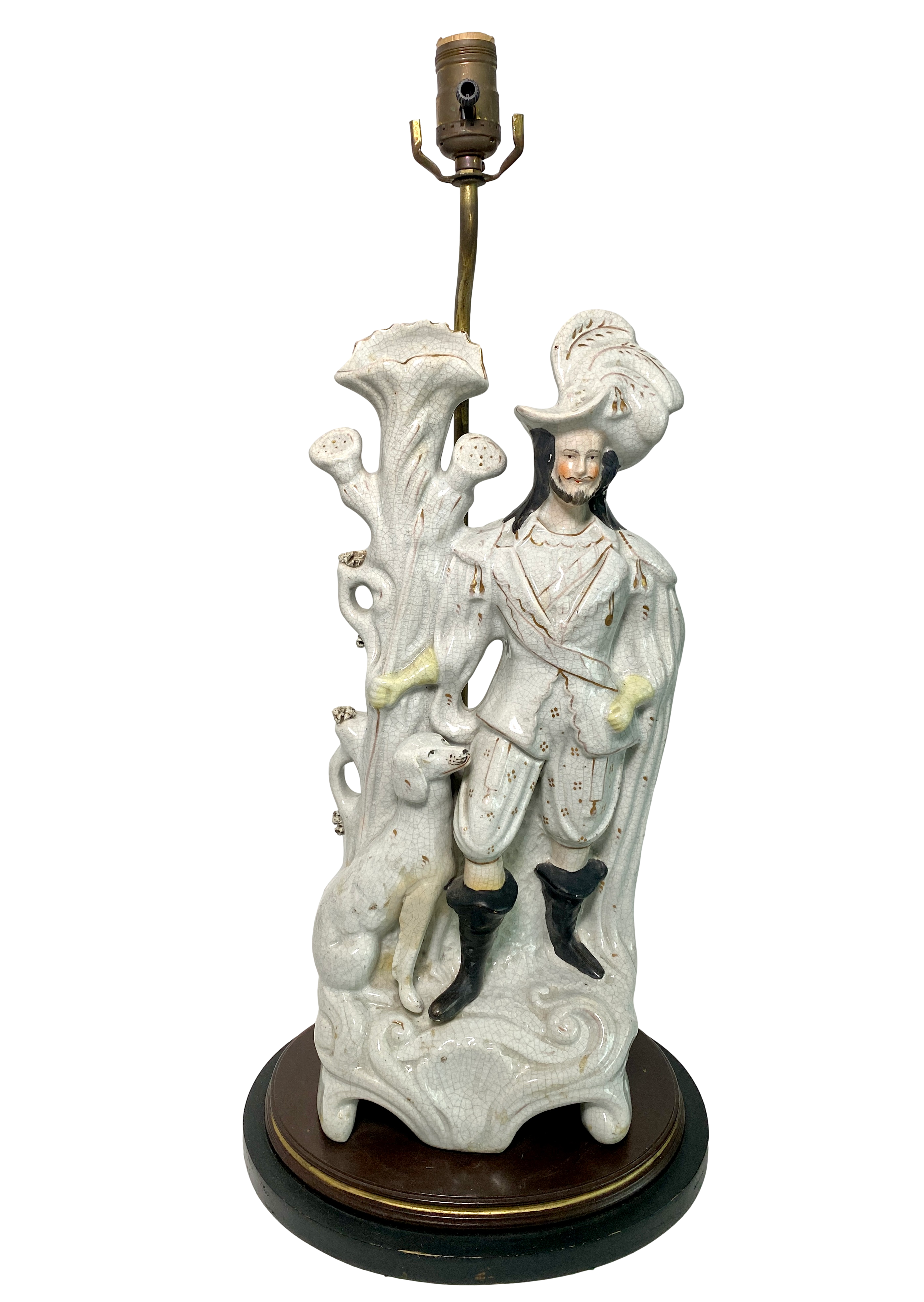 Antique Staffordshire William Tell Lamp~P77727115
