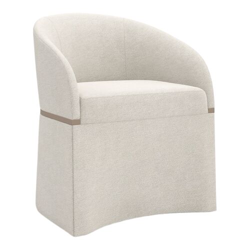 Florinda Upholstered Arm Chair, Radiant Pearl Florinda Upholstered Arm Chair, Radiant Pearl