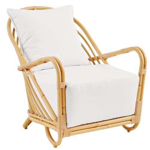 Arne Outdoor Chair, Natural/White~P77617494