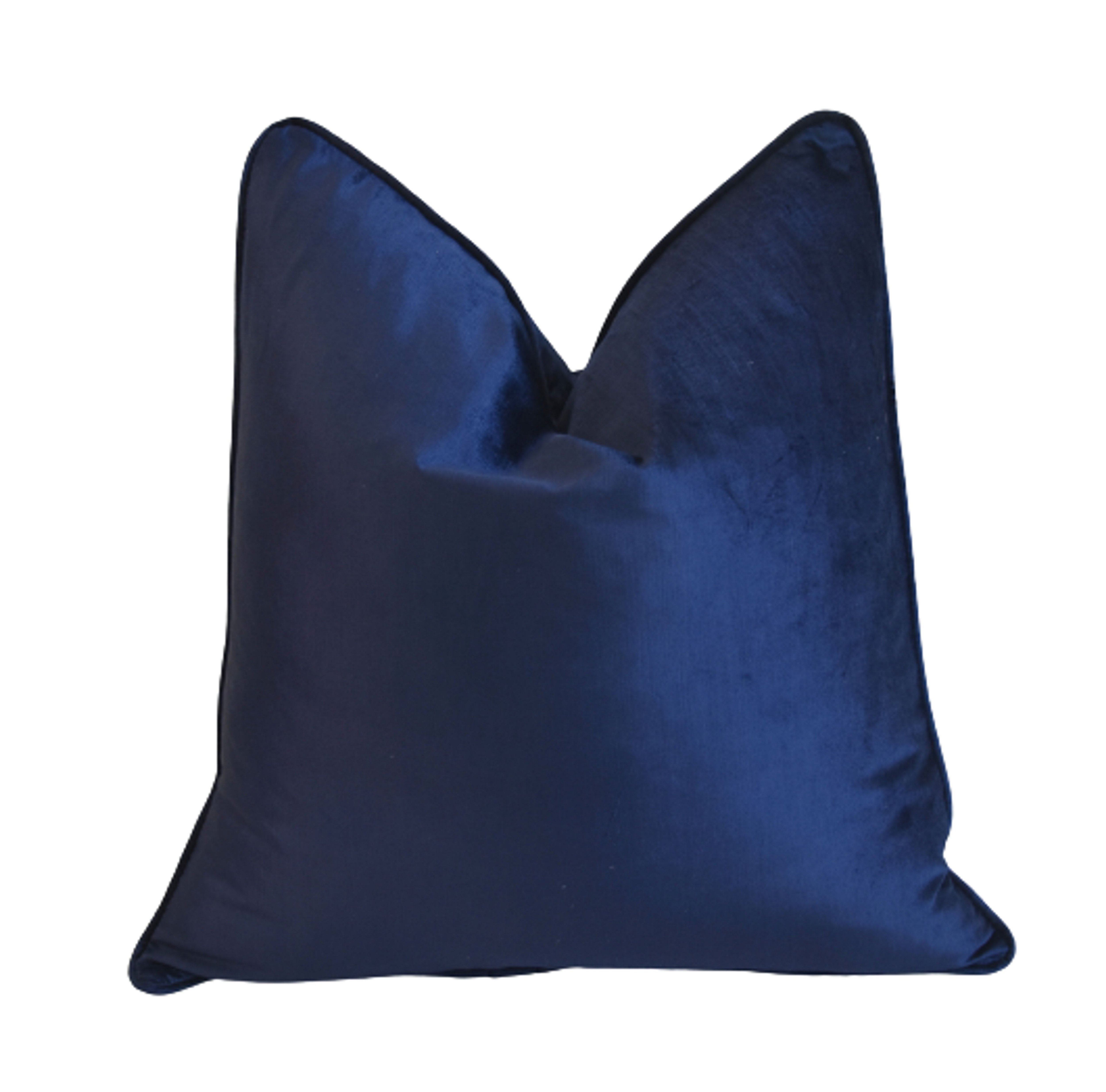 Royal Blue Velvet Pillow~P77627135