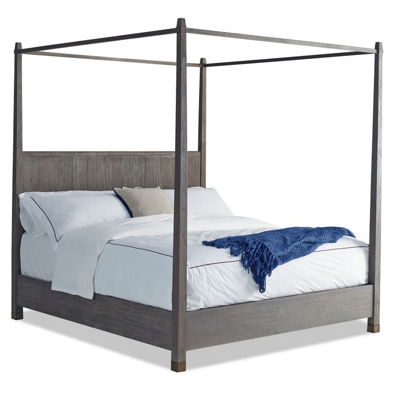 Alfie Canopy Bed, Driftwood