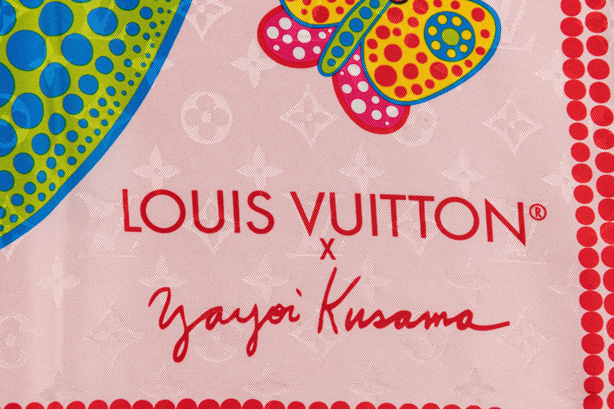 Vuitton New Pink Kusama Silk Scarf~P77679372