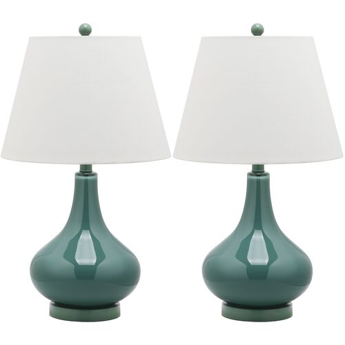 S/2 Samira Table Lamps, Marine Blue~P46308696
